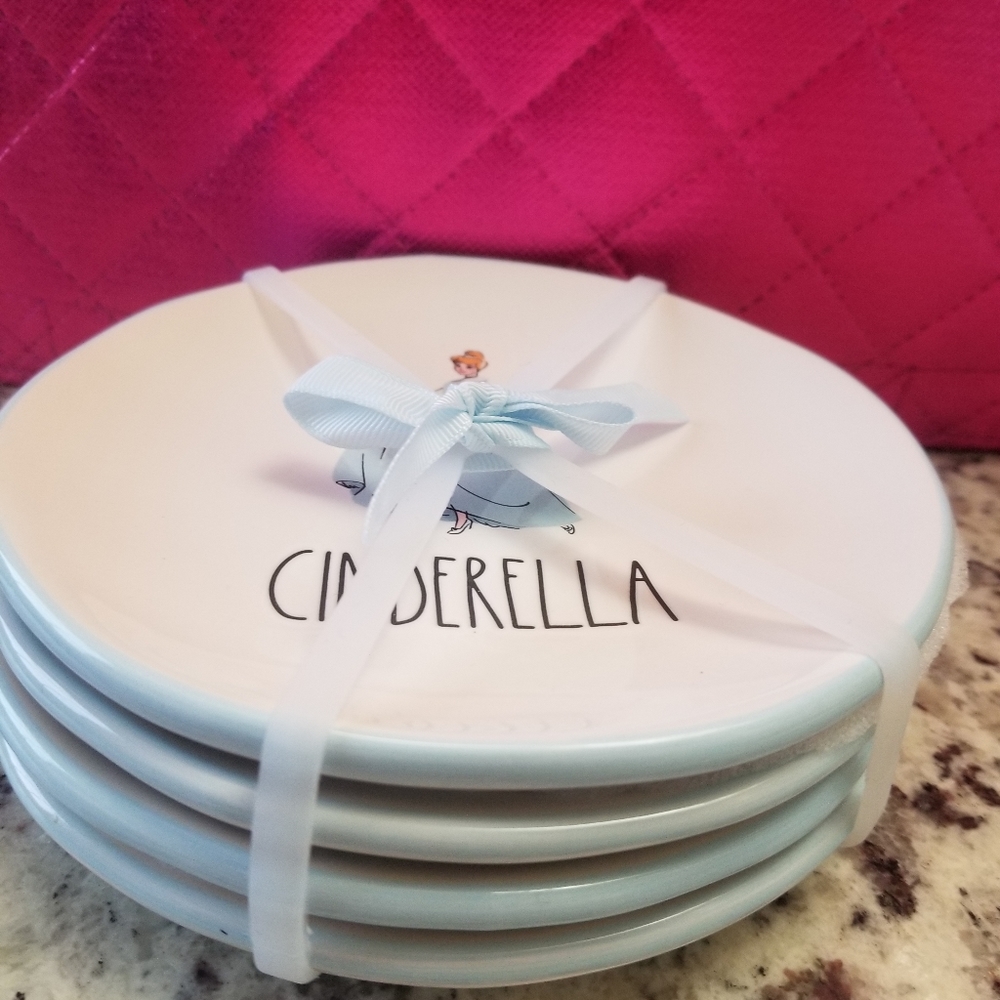 Rae Dunn CINDERELLA Tea Plate Set